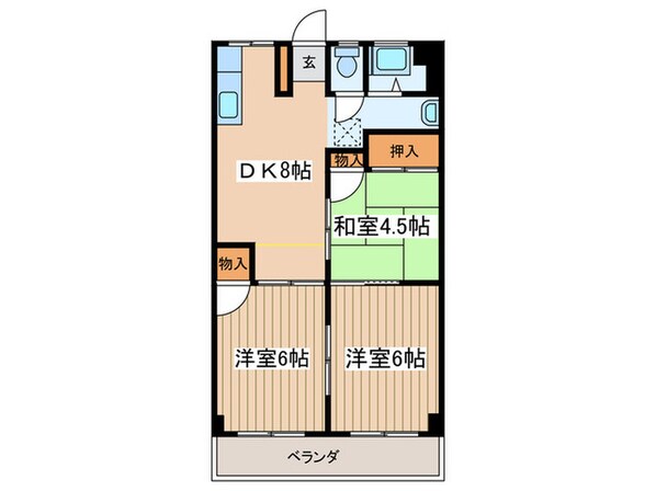 カルチャー武蔵野Ⅰの物件間取画像